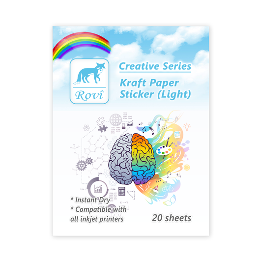 Rovi Creative Kraft Etiket Açık Renk 20yp